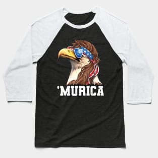 Murica Bald Eagle Baseball T-Shirt